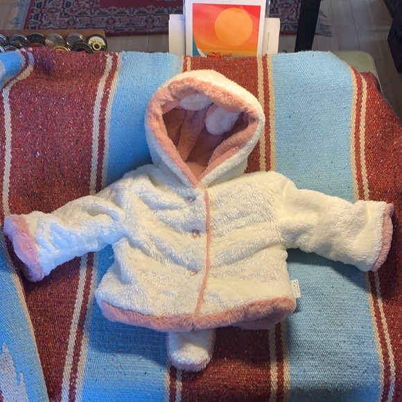 🌶 3/$30 NWT Infants Reversible Plush Hoodie - Picture 4 of 7
